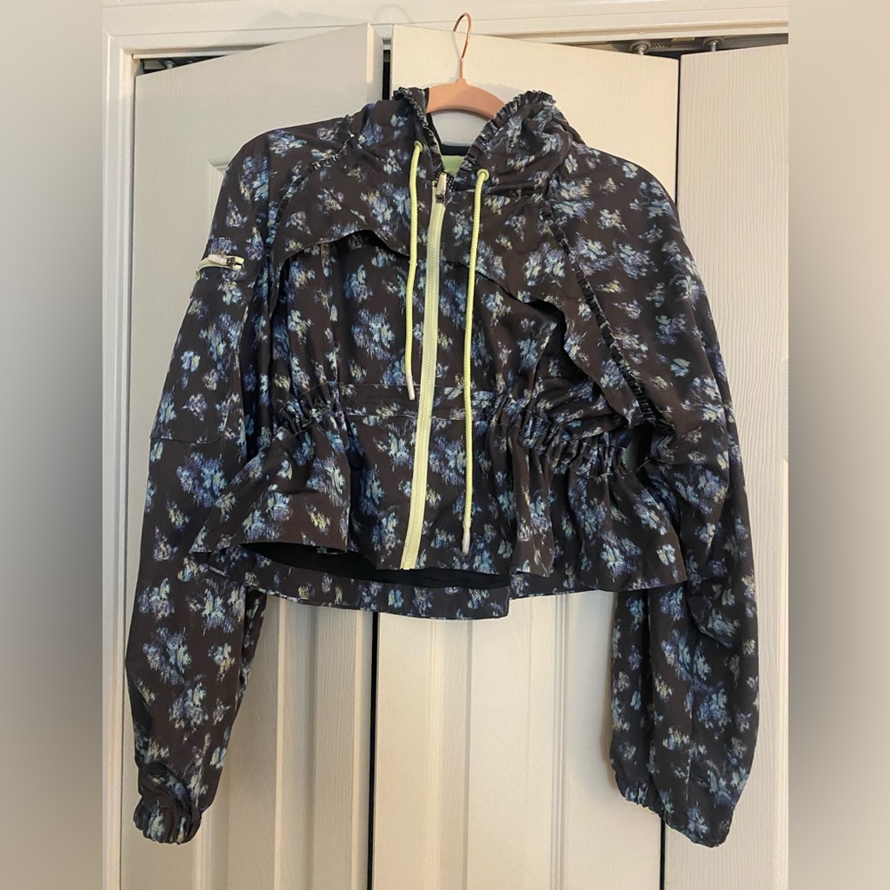 Free People FP Movement Cropped Windbreaker, Size Small